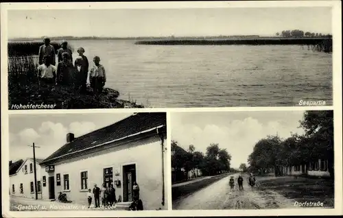 Ak Hohenferchesar im Havelland, Gasthof, Kolonialwarenhandlung