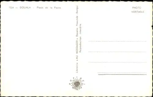 Ak Douala Duala Kamerun, Place de la Poste