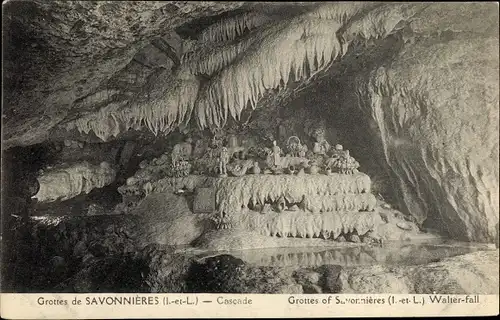 Ak Savonnières Indre et Loire, Cascade, Grotte, Wasserfall, Stalaktite 