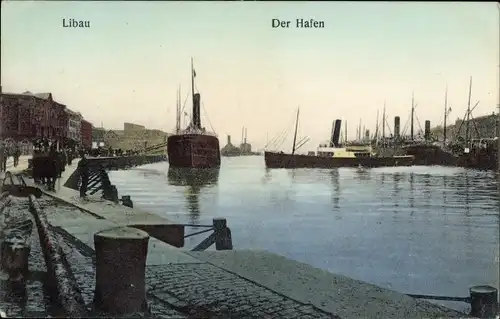 Ak Liepaja Libau Lettland, Hafen, Dampfer