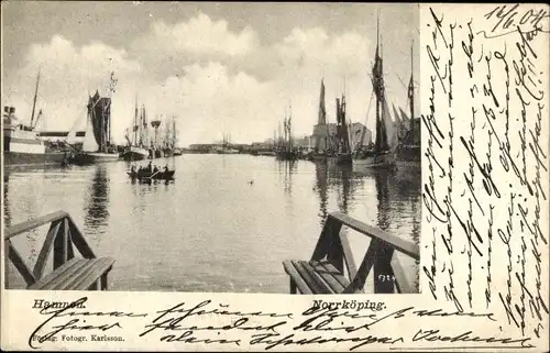 Ak Norrköping Schweden, Hafen