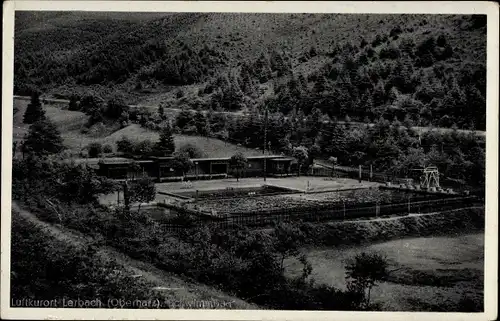 Ak Lerbach Osterode am Harz, Schwimmbad, Freibad