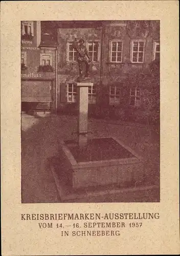 Ak Schneeberg im Erzgebirge, Kreisbriefmarken-Ausstellung 1957