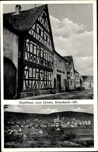 Ak Erlenbach Fürth im Odenwald, Gasthaus zum Löwen, Luftaufnahme