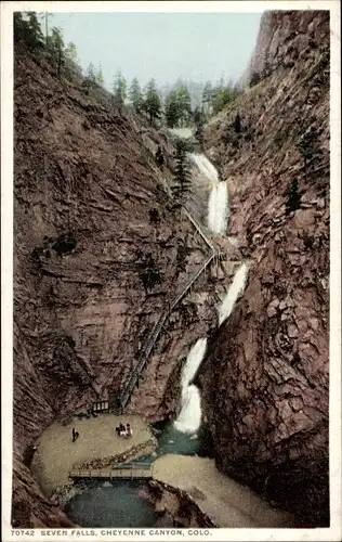 Ak Colorado Vereinigte Staaten, Cheyenne Canyon, Seven Falls