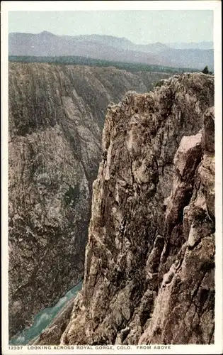 Ak Colorado Vereinigte Staaten, Royal Gorge, von oben