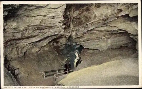 Ak Manitou Colorado Vereinigte Staaten, Canopy Hall, Höhle der Winde