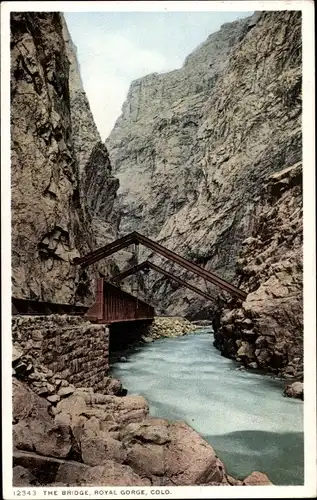Ak Colorado Vereinigte Staaten, Royal Gorge, Brücke