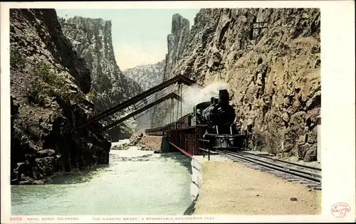 Ak Colorado Vereinigte Staaten, Royal Gorge, die Hängebrücke