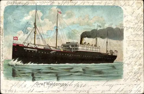 Ak Dampfer Graf Waldersee, HAPAG