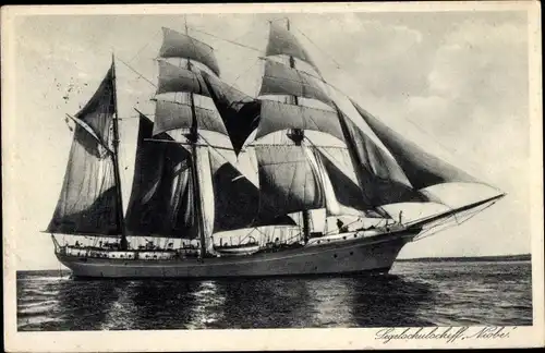 Ak Deutsches Kriegsschiff, Segelschulschiff Niobe