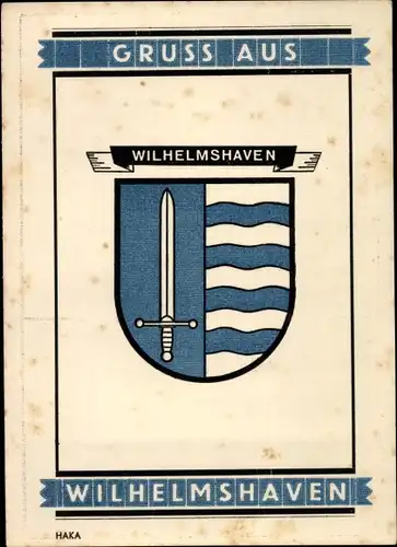 Wappen Ak Wilhelmshaven an der Nordsee, Stadtwappen