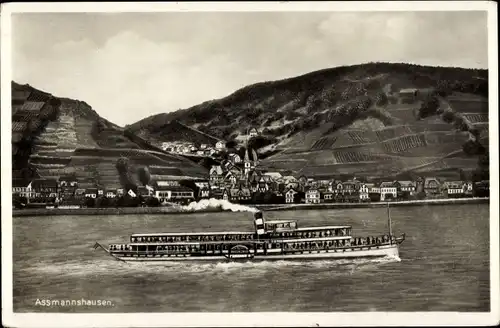 Ak Assmannshausen Rüdesheim am Rhein, Dampfer Rheingold