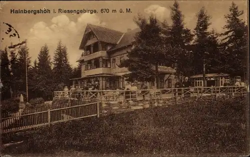 Ak Sosnówka Seidorf Podgórzyn Giersdorf Riesengebirge Schlesien, Hotel Hainbergshöh