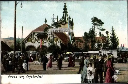 Ak München Bayern, Oktoberfest, Bierzelt Schottenhammel