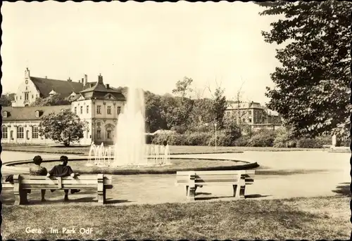 Ak Gera in Thüringen, Im Park OdF