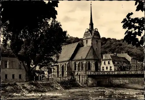 Ak Untermhaus Gera in Thüringen, Marienkirche