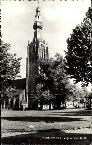 Ak Hilvarenbeek Nordbrabant, Vrijthof, Turm