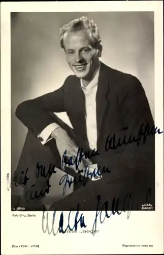 Ak Schauspieler Malte Jaeger, Portrait, Autogramm