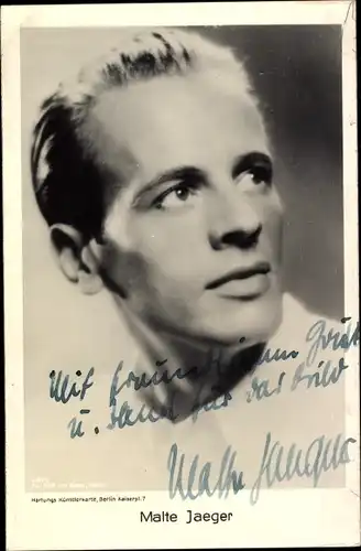 Ak Schauspieler Malte Jaeger, Portrait, Autogramm