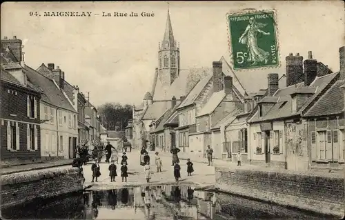 Ak Maignelay Montigny Oise, Rue du Gue