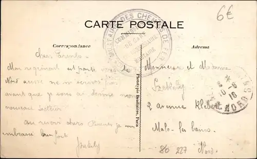 Ak Popincourt Somme, Kirche