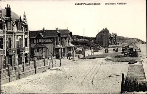 Ak Quend Plage Somme, Boulevard Maritime