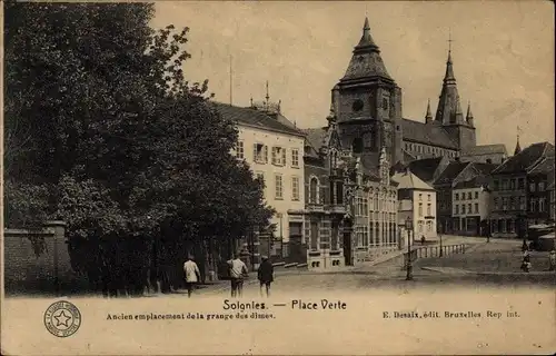 Ak Soignies Wallonie Hennegau, Place Verte