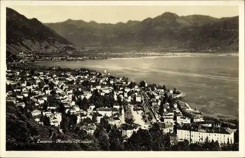 Ak Locarno Kanton Tessin Schweiz, Muralto, Minusio