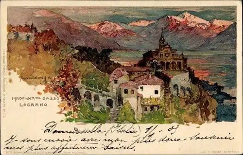 Künstler Litho Wielandt, Manuel, Locarno Kanton Tessin Schweiz, Madonna del Sasso