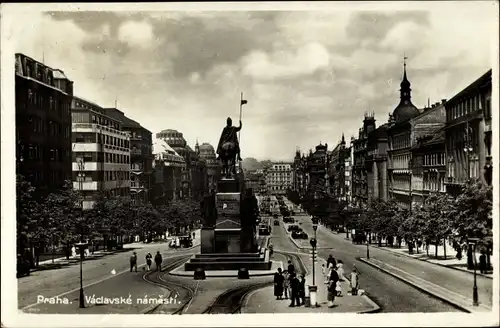 Ak Praha Prag Tschechien, Wenzelsplatz