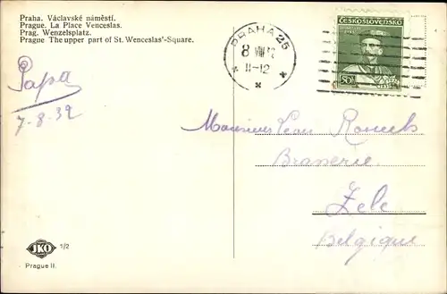 Ak Praha Prag Tschechien, Wenzelsplatz