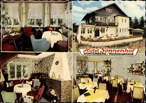 Ak Winterberg im Sauerland, Hotel Sonnenhof, Inneres