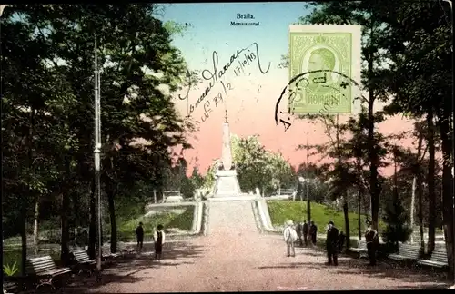 Ak Brăila Rumänien, Monument