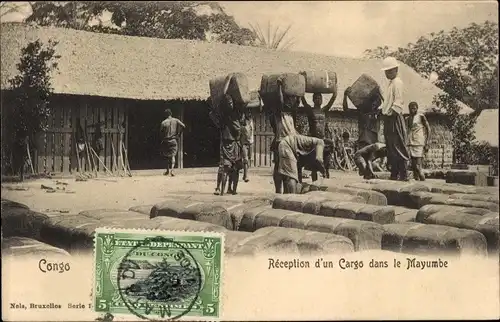 Ak Mayumbe Mayombe RD Kongo Zaire, Empfang einer Ladung