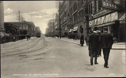 Ak Vancouver British Columbia Kanada, Granville Street