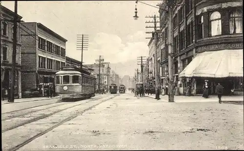 Ak Vancouver British Columbia Kanada, Granville Street