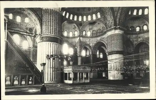 Foto Ak Konstantinopel Istanbul Türkei, Moschee, Innenansicht