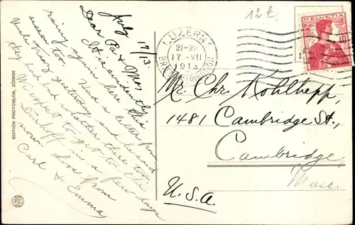 Ak Luzern Stadt Schweiz, Museggtürme und Pilatus, Rinderfuhrwerk