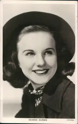 Ak Schauspielerin Deanna Durbin, Portrait