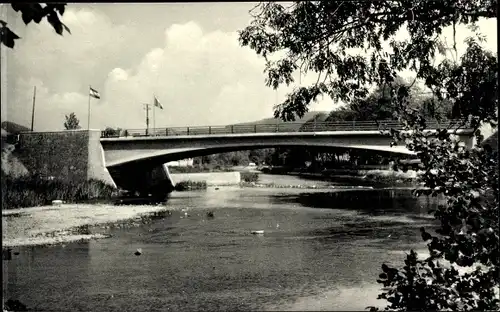 Ak Barvaux Wallonien Luxemburg, Neue Brücke über die Ourthe