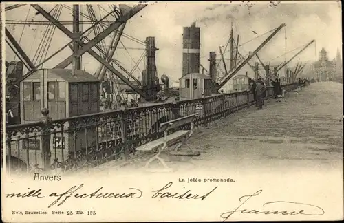 Ak Anvers Antwerpen Flandern, Der Promenadenpier