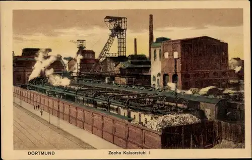 Ak Dortmund im Ruhrgebiet, Zeche Kaiserstuhl I.