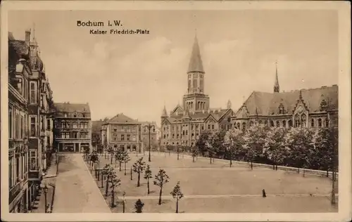 Ak Bochum im Ruhrgebiet, Kaiser Friedrich-Platz