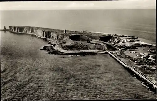 Ak Nordseeinsel Helgoland, Westküste, Luftaufnahme