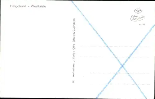 Ak Nordseeinsel Helgoland, Westküste