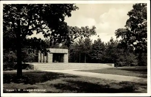 Ak Hamm in Westfalen, Krieger-Ehrenmal