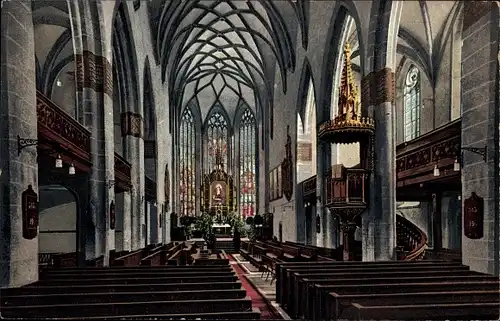 Ak Ansbach in Mittelfranken Bayern, St. Johanniskirche, Inneres