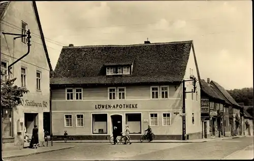 Ak Rastenberg in Thüringen, Friedensplatz, Löwen-Apotheke