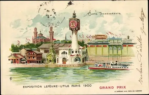 Halt gegen das Licht Litho Weltausstellung Paris 1900, Lefevre Utile Exhibition, Großer Preis